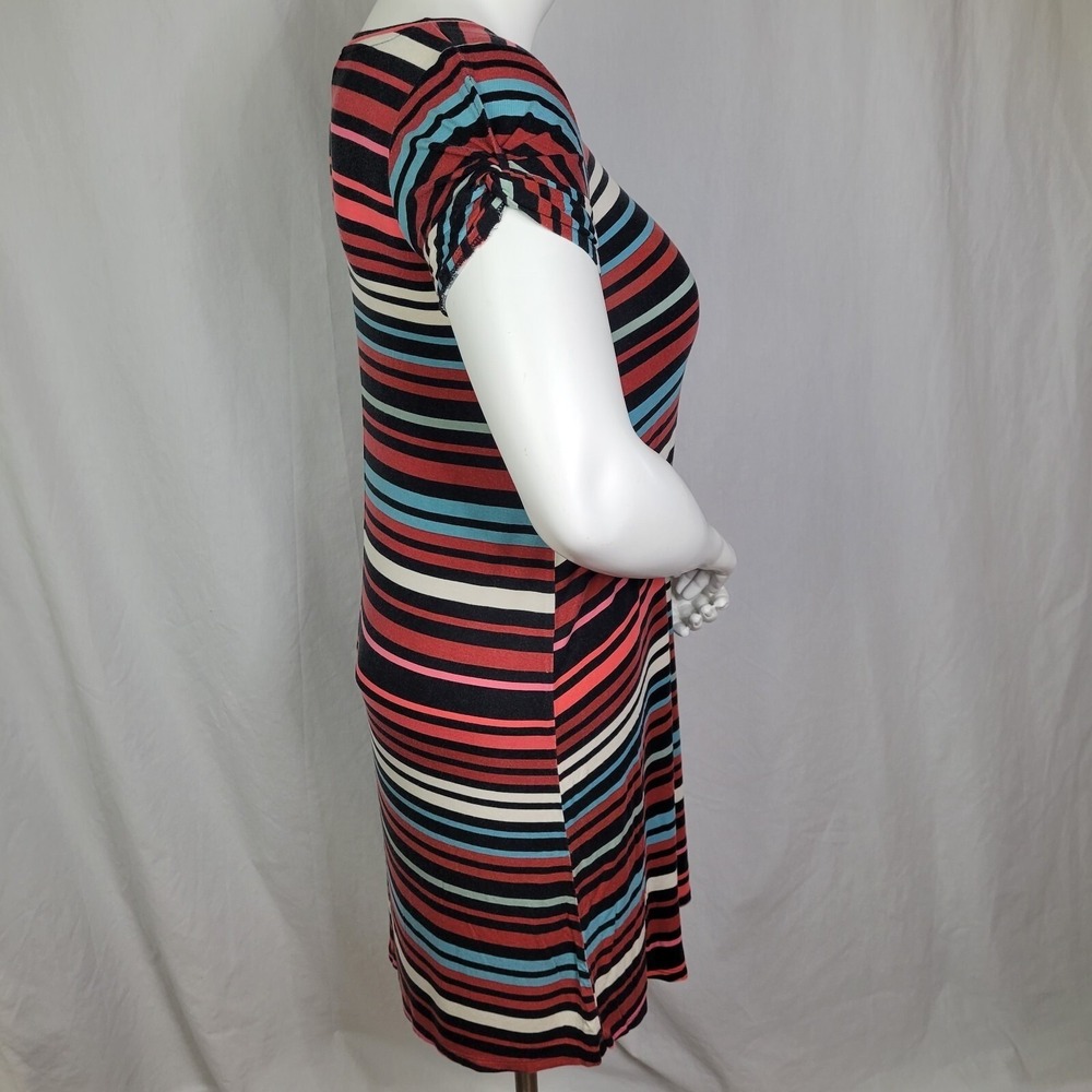 Motherhood Maternity Striped Midi Dress Casual Summer Short Sleeve Dress Size M - Picture 5 of 9